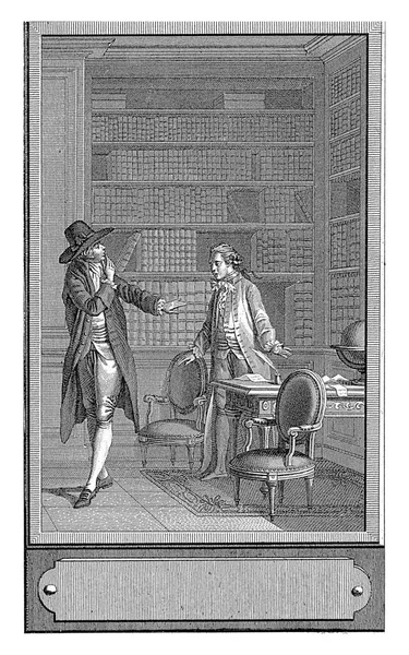 Two Men Conversation Emmanuel Jean Nepomucene Ghendt Clement Pierre Marillier — Stock Photo, Image