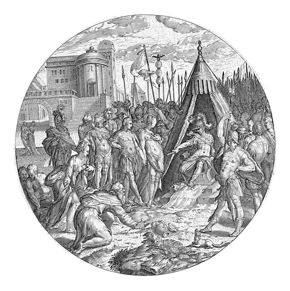 Zwycięstwie Nad New Carthage Rzymski Generał Scipio Otrzymuje Hiszpańską Dziewicę — Zdjęcie stockowe