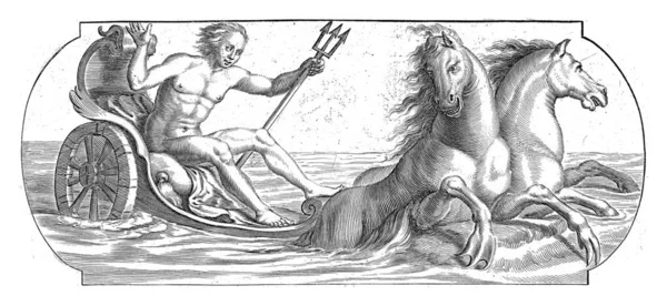 Колесница Нарисована Двумя Лошадьми — стоковое фото