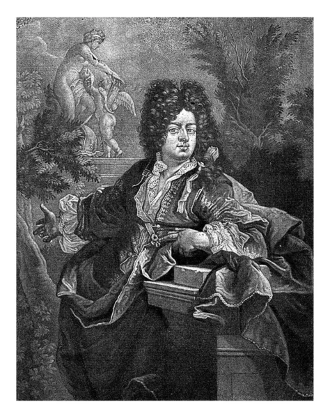 Portret Gottfrieda Knellera Pietera Schenka 1670 1713 Rysownik Malarz Gottfried — Zdjęcie stockowe
