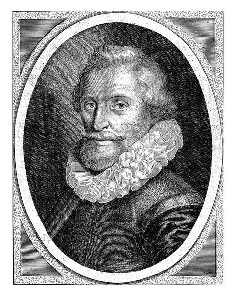 フィリップ クラウバーの肖像 ワークショップ 1625年フィリップ クラウバーの肖像 ライデン大学教授 — ストック写真