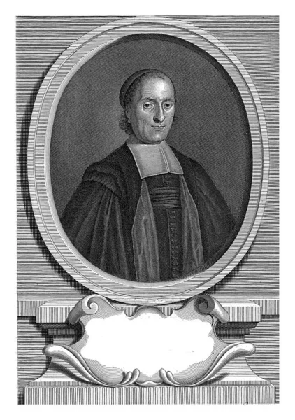 Προσωπογραφία Του Θεολόγου Nicolas Petitpied Nicolas Pitau 1716 — Φωτογραφία Αρχείου