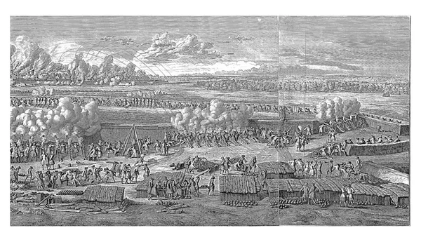 Бомбардування Міста Гелдер Ван Гухтенбург Після Бодт Після 1703 1733 — стокове фото