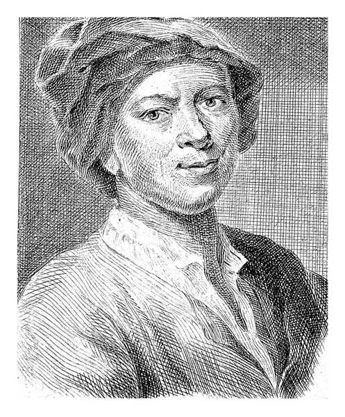 Retrato Pintor Amsterdã Jan Maurits Quinkhart Com Chapéu Cabeça — Fotografia de Stock
