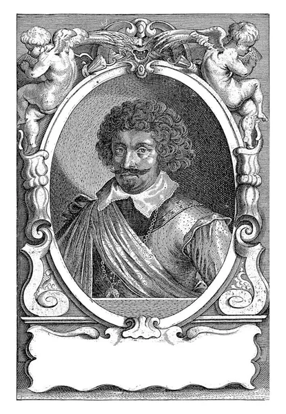 Porträt Von Karel Bonaventura Von Longueval Graf Von Bucquoy Einem — Stockfoto