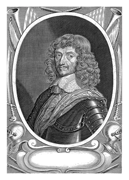 Porträtt Gaspard Iii Coligny Guilliam Gheyn 1620 1650 Porträtt Oval — Stockfoto