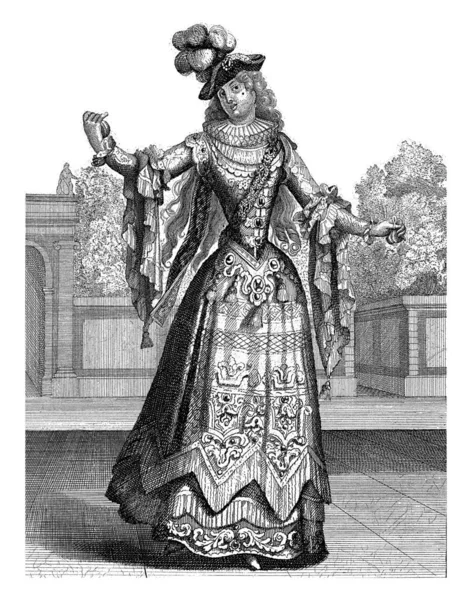 Μια Γυναικεία Φιγούρα Που Χορεύει Καστανέτες — Φωτογραφία Αρχείου