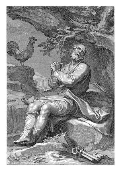 Penitent Petrus Willem Isaacsz Van Swanenburg Abrahamie Bloemaercie 1609 1611 — Zdjęcie stockowe