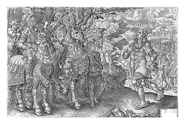 Após Batalha Muhlberg 1547 Johan Frederik Eleitor Saxónia Entrega Carlos — Fotografia de Stock
