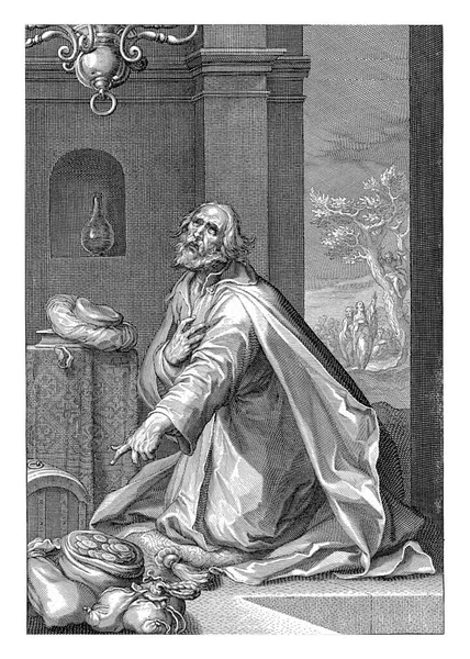 忏悔的Zacchaeus Willem Isaacsz 范斯瓦嫩伯格 Van Swanenburg Abraham Bloemaert 1611 Zacchaeus — 图库照片