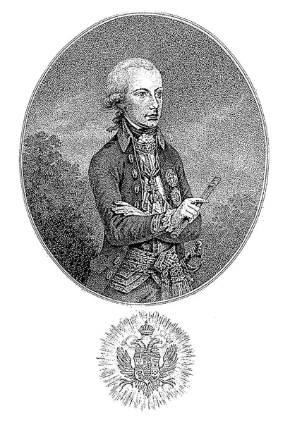 프란치스코 요제프 카렐의 초상화 헤르만 파이퍼 1779 1829 하스의 초상화 — 스톡 사진