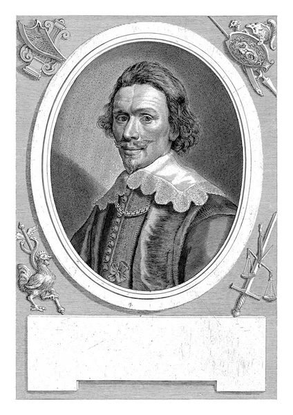 Theodorus Johannes Dirk Graswinckel 초상화 네덜란드의 변호사 법률가 인본주의자 시인이자 — 스톡 사진