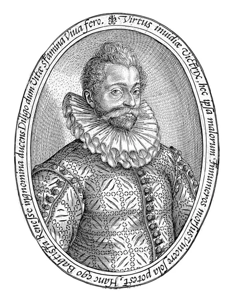 Портрет Яна Баптиста Ван Ренесса Гендріка Гольциуса 1581 Портрет Овалу — стокове фото