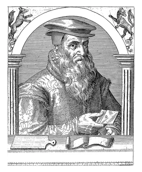 Johannes Oporinus的肖像 Robert Boissard 1597 1599年 — 图库照片