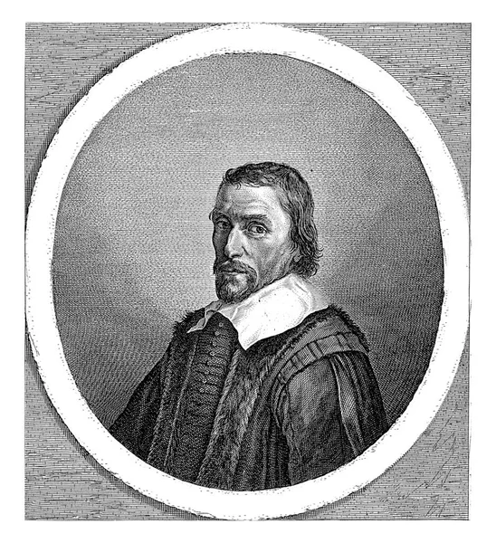 Портрет Проповідника Андреаса Колвія Саломона Савері Після Елберта Куйпа 1646 — стокове фото