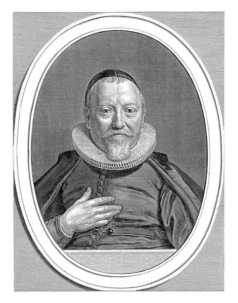 阿姆斯特丹瓦隆教堂牧师Thomas Maurois的画像 — 图库照片