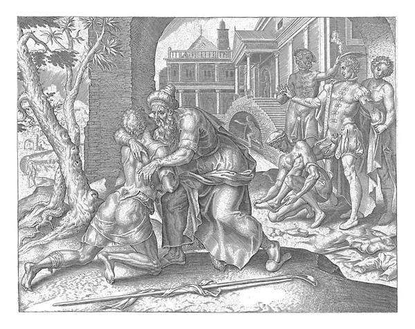 Powrót Syna Marnotrawnego Philipsa Galle Maarten Van Heemskerck 1596 1633 — Zdjęcie stockowe