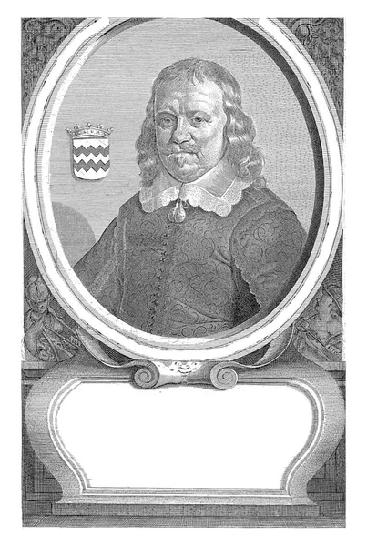 戈达尔 内德霍斯特的肖像 皮埃特 霍尔斯廷 Pieter Holsteyn 1648 1673年 哥达尔 内德霍斯特左边的肖像 — 图库照片