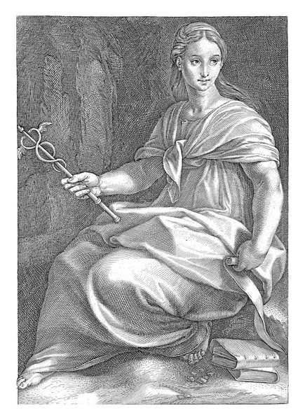 Series Nine Muses Latin Text Franco Estius Margin Print — Stock Photo, Image