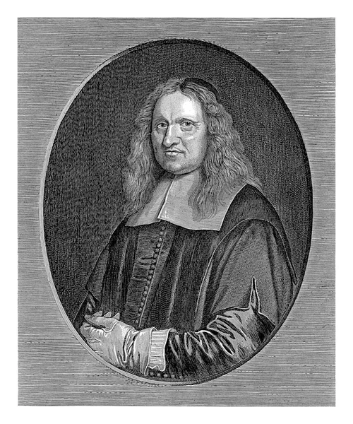 Portret Van Johannes Cocceius Hoogleraar Theologie Aan Universiteit Leiden Met — Stockfoto