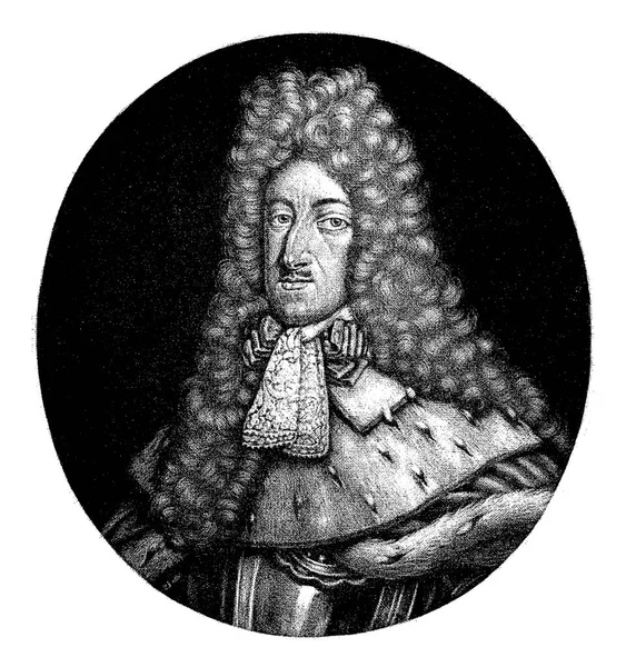马克西米利安 伊曼纽尔二世 巴伐利亚选帝侯和荷兰南部总督 他戴着安全带和花边衣领 — 图库照片