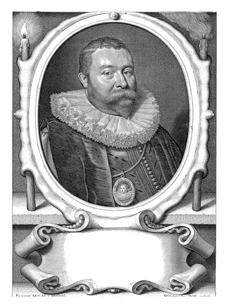 Portrait Councilor Abraham Van Der Meer Age Portrait Miniature His — Stock Photo, Image