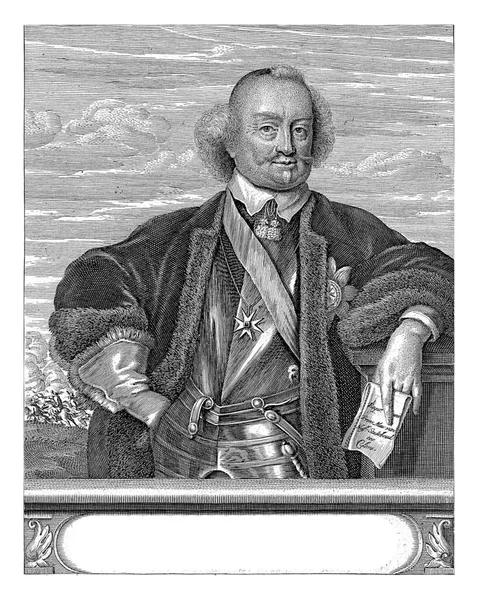 Portrét Johana Mauritse Hraběte Nassau Siegena Christiaana Hagena Podle Baana — Stock fotografie