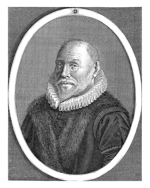 ピーター クリスチャンスの肖像画 Bor Jan Van Velde はピーター ヤンツの後を追う 1631年 サエンレダム歴史家で作家のピーター — ストック写真