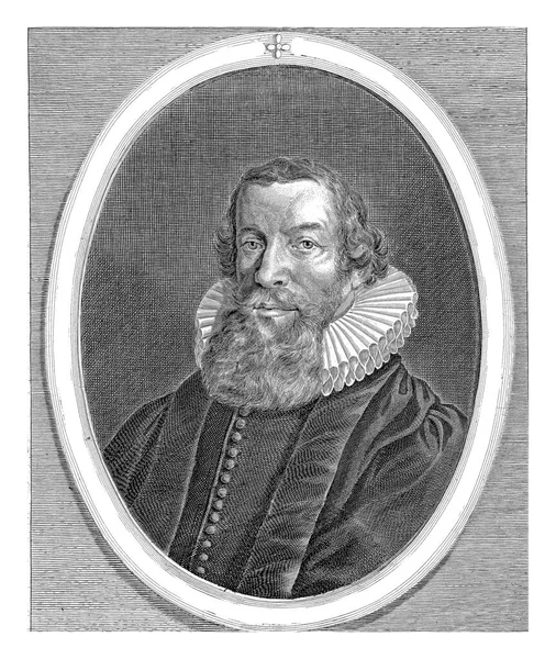 Portrét Sigismunda Phila Schelhammera Titulem Latině Osmi Řádcích — Stock fotografie