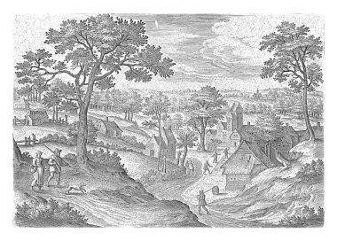 Brüksel yakınlarındaki Uccle 'daki şato çiftliği ve Carloo Sarayı manzarası. Parmak izi, Brüksel bölgesinden gelen yüzlerin yer aldığı bir serinin parçası.