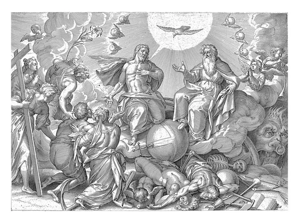 Ölüm Alegorisi Kıyamet Günü Tarafından Sembolize Ediliyor Lahi Erdemler Charitas — Stok fotoğraf