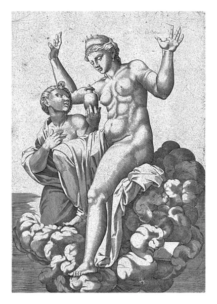 Psyche Presents Venus Goddess Love Jug She Got Proserpina Underworld — Stock Photo, Image