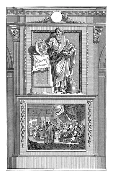 Titus Jan Luyken Jan Goeree 1698 Święty Tytus Posiada Portret — Zdjęcie stockowe