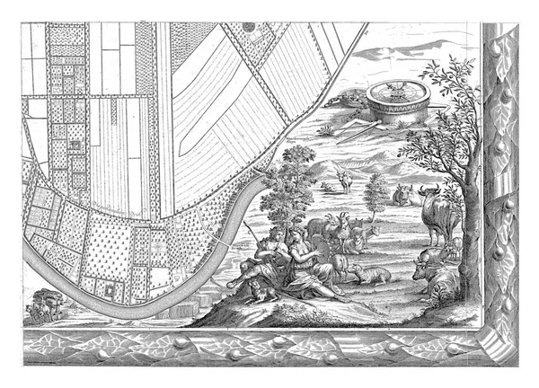 Maarsseveen Seignioryjának Alaprajza Philibert Bouttats 1690 1691 Jobb Alsó Lemez — Stock Fotó