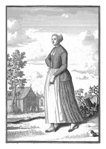 Żona Rolnika Vlieland Pieter Van Den Berge 1669 Lub Przed — Zdjęcie stockowe