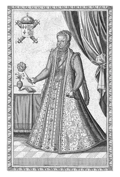 Ritratto Elisabetta Austria Consorte Carlo Abraham Bruyn 1570 1574 Piena — Foto Stock