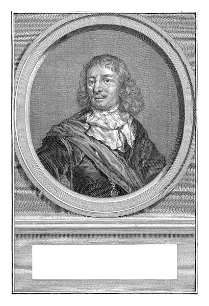Bust Abraham Van Der Hulst Oval Portrait Rests Plinth Which — Stock Photo, Image