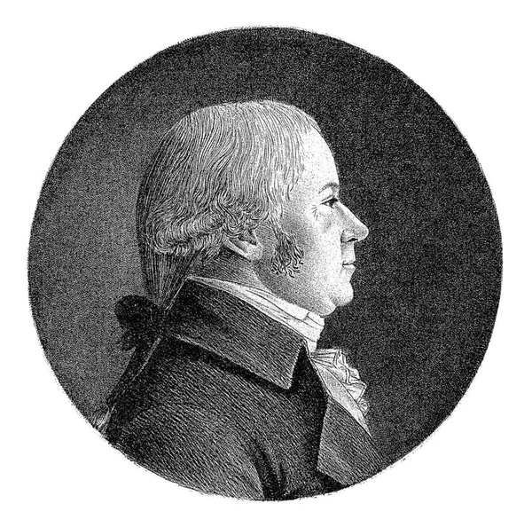 Carel Gerard Hultman Franois Gonord 1794年 1800年Carel Gerard Hultmanの丸枠の肖像画 プロファイルでは — ストック写真