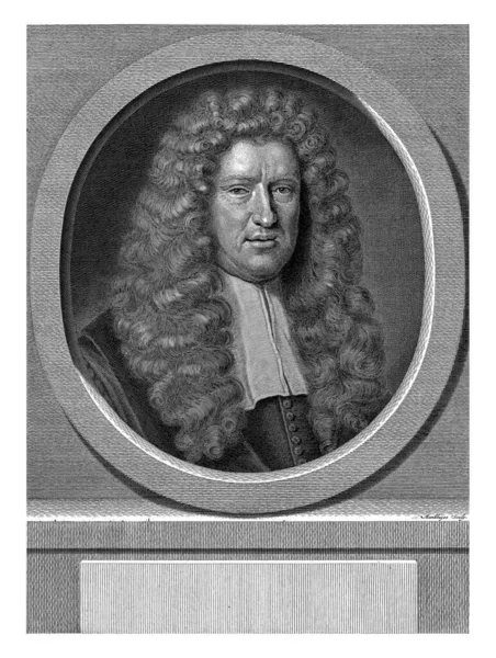 Portrét Abrahama Johannese Kuffelera Bílou Bef — Stock fotografie