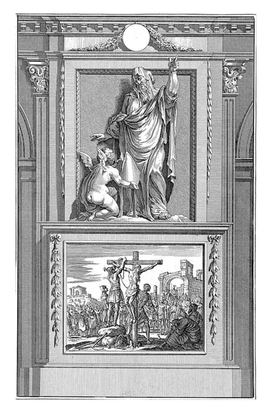 Симеон Иерусалимский Луйкен После Яна Гери 1698 Святой Симеон Иерусалимский — стоковое фото