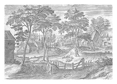 Brüksel yakınlarındaki Stal köyünün manzarası. Parmak izi, Brüksel bölgesinden gelen yüzlerin yer aldığı bir serinin parçası.