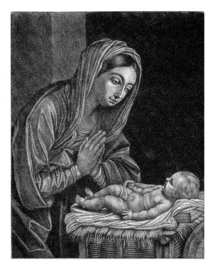 Meryem İsa 'ya tapıyor, Jan van der Bruggen, Guido Reni' den sonra, 1659 - 1740