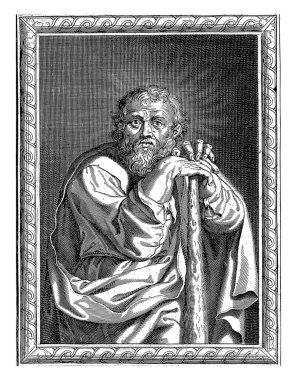 H. Jacobus the Lesser, Pierre Landry, Pierre Landry (muhtemelen), 1640 - 1701, vintage gravür.