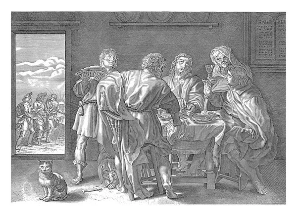 Emmaus Yemek Willem Isaacsz Den Sonra Van Swanenburg Pieter Van — Stok fotoğraf