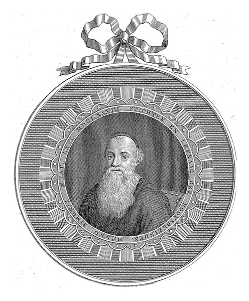 Portrait Menno Simons Louis Garreau 1788 — Stock Photo, Image