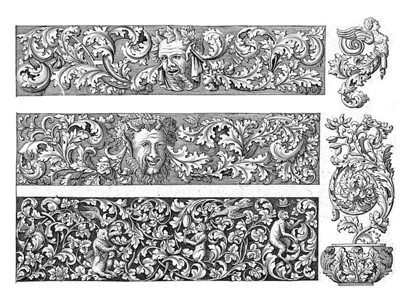 Horním Vlysu Hlava Satyra List Iii Třetí Série Listů Ornamenty — Stock fotografie