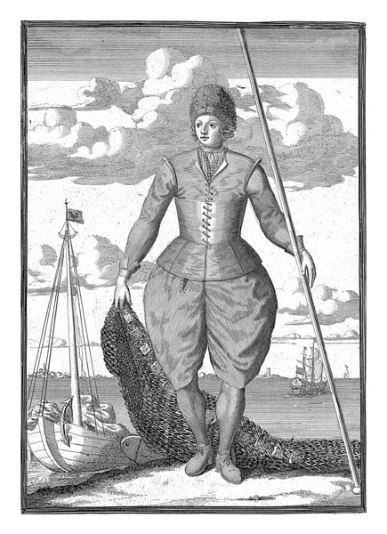 Pescador Ilha Marken Pieter Van Den Berge 1669 Antes 1689 — Fotografia de Stock