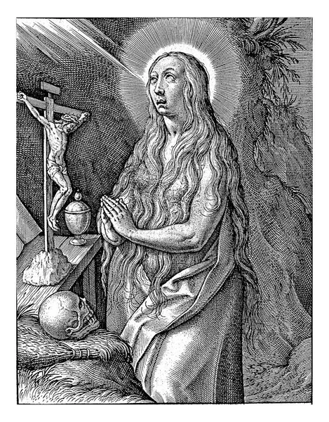Den Botfärdige Maria Magdalena Hieronymus Wierix 1563 Före 1619 Den — Stockfoto