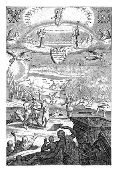 Last Judgment Souls Godly Wicked Sent Heaven Hell — Stock Photo, Image