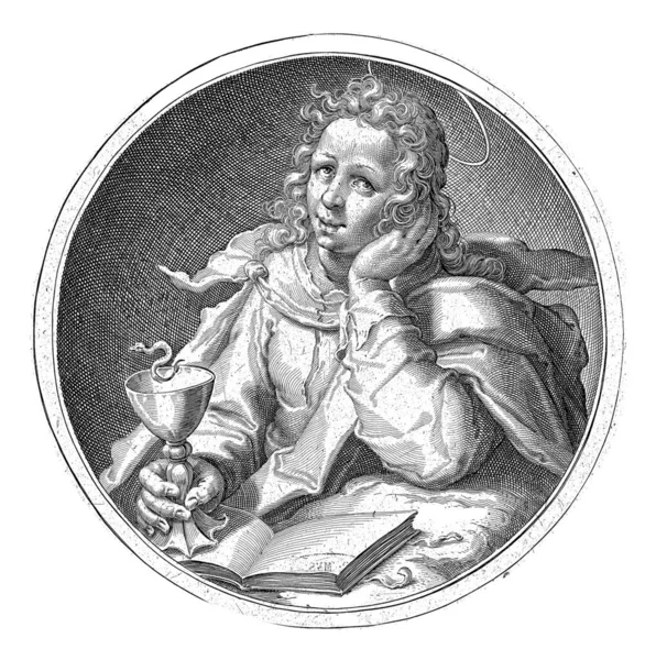 전도자 Saint John Evangelist 자카리아스 야코프드게 1596 — 스톡 사진